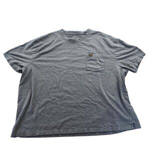 Wrangler Riggs Workwear T-Shirt 3XL Mens Grey Short Sleeve Pocket Tee Casual